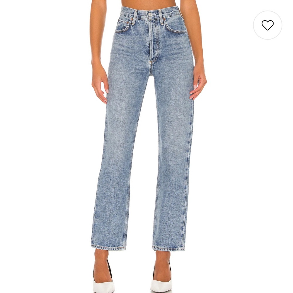Agolde Light Blue Straight Leg Jeans